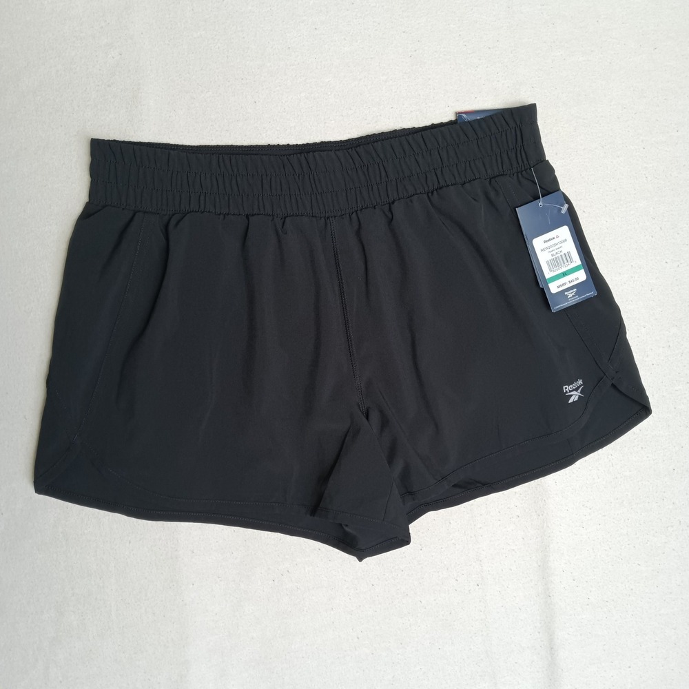 Reebok Womens Relaxed Athletic Tempo Shorts Black XL - NWT